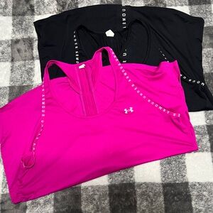 Under Armour tank tops pink and black XL